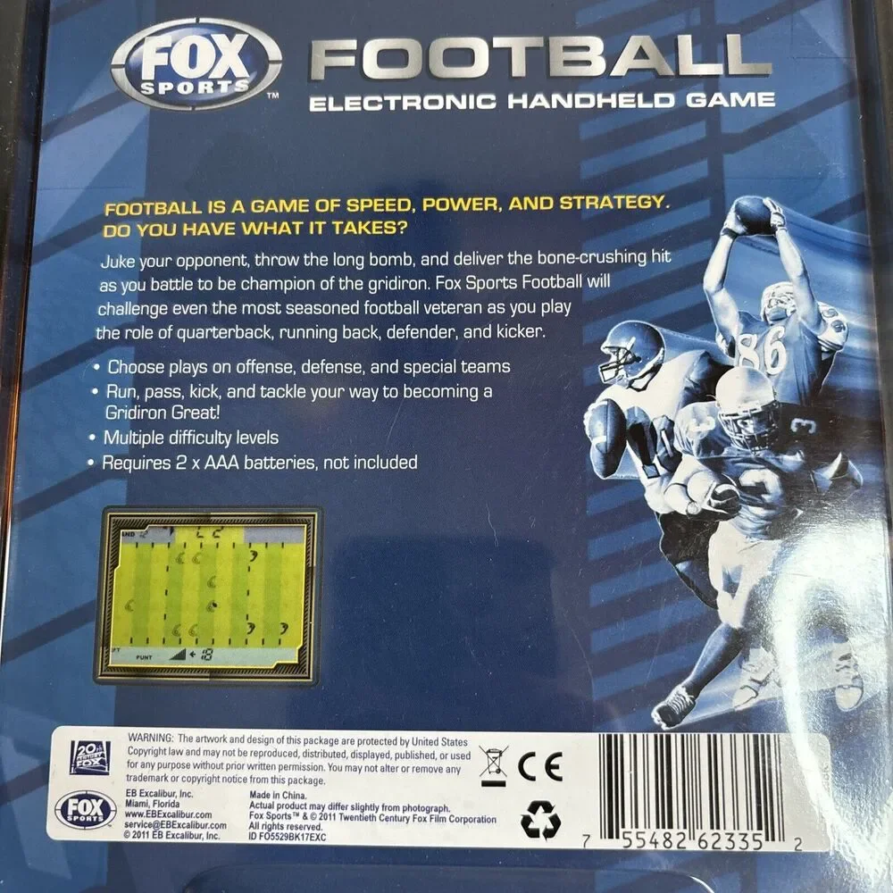 Excalibur Fox Sports Electronic Hand Held Game Baseball Football Lot Of 2 -2011